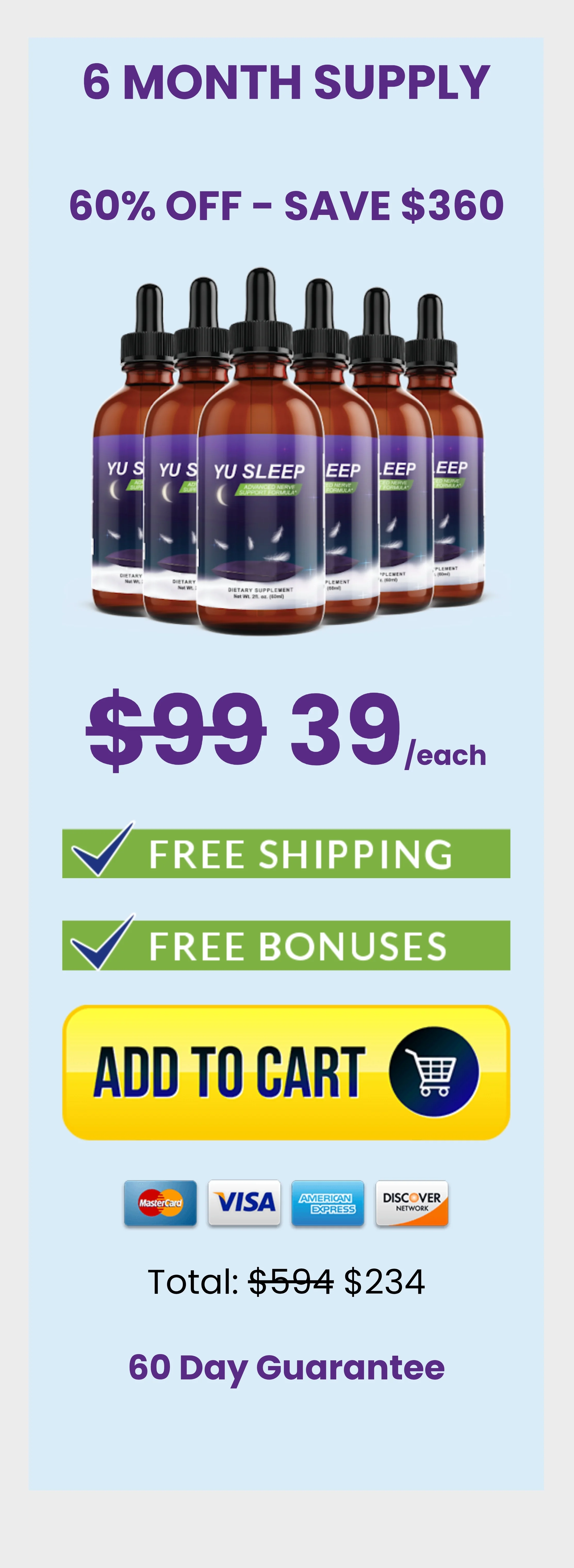 Yu Sleep™ 6 bottles pricing